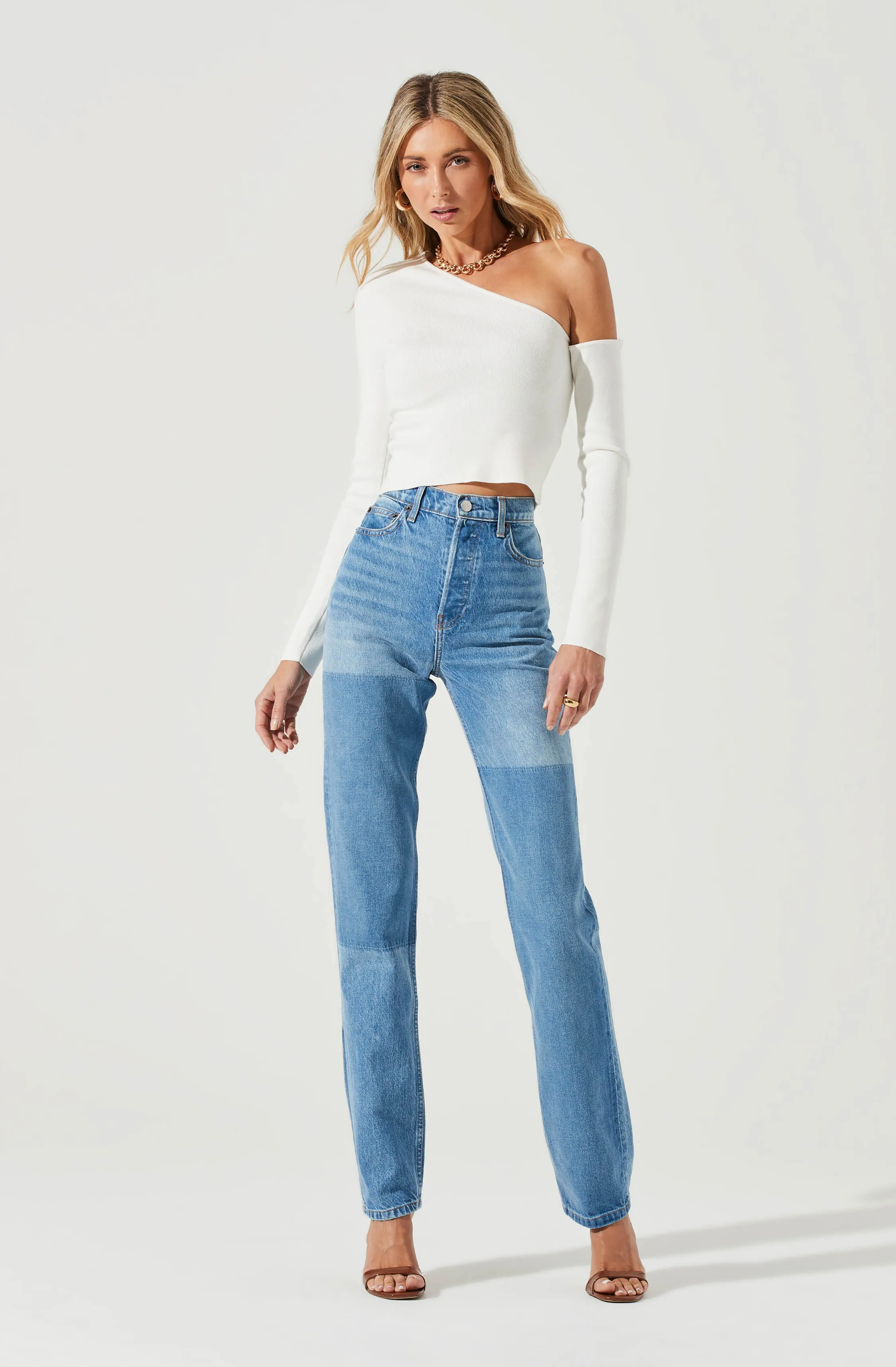 Long Sleeve Shoulder Cutout Top sold by Astr product image thumbnail 2