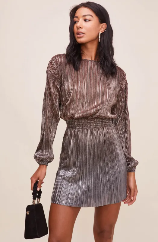 Janelle Metallic Ombre Dress sold by Astr