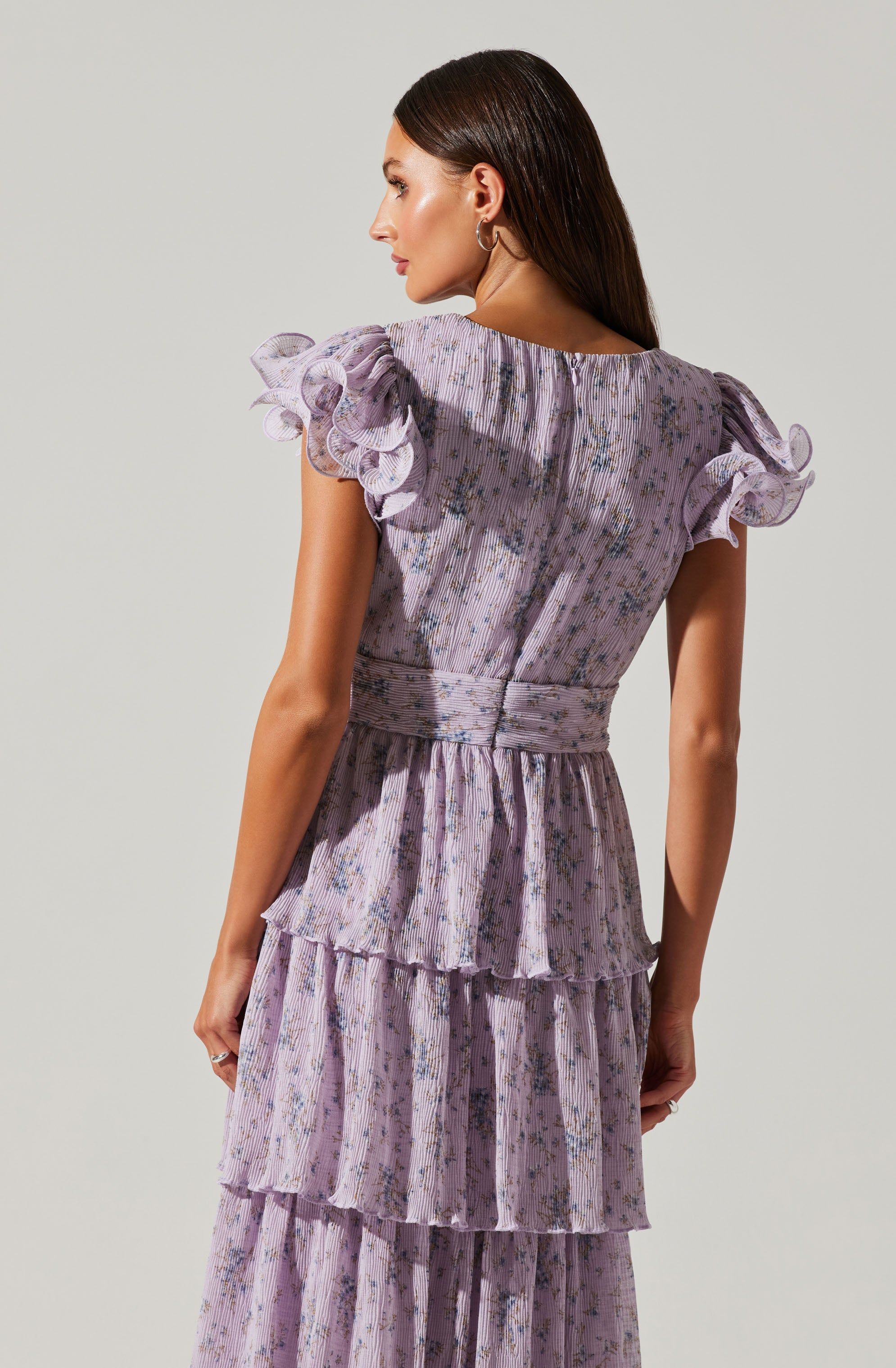 Emporia Floral Tiered Midi Dress sold by Astr product image thumbnail 4