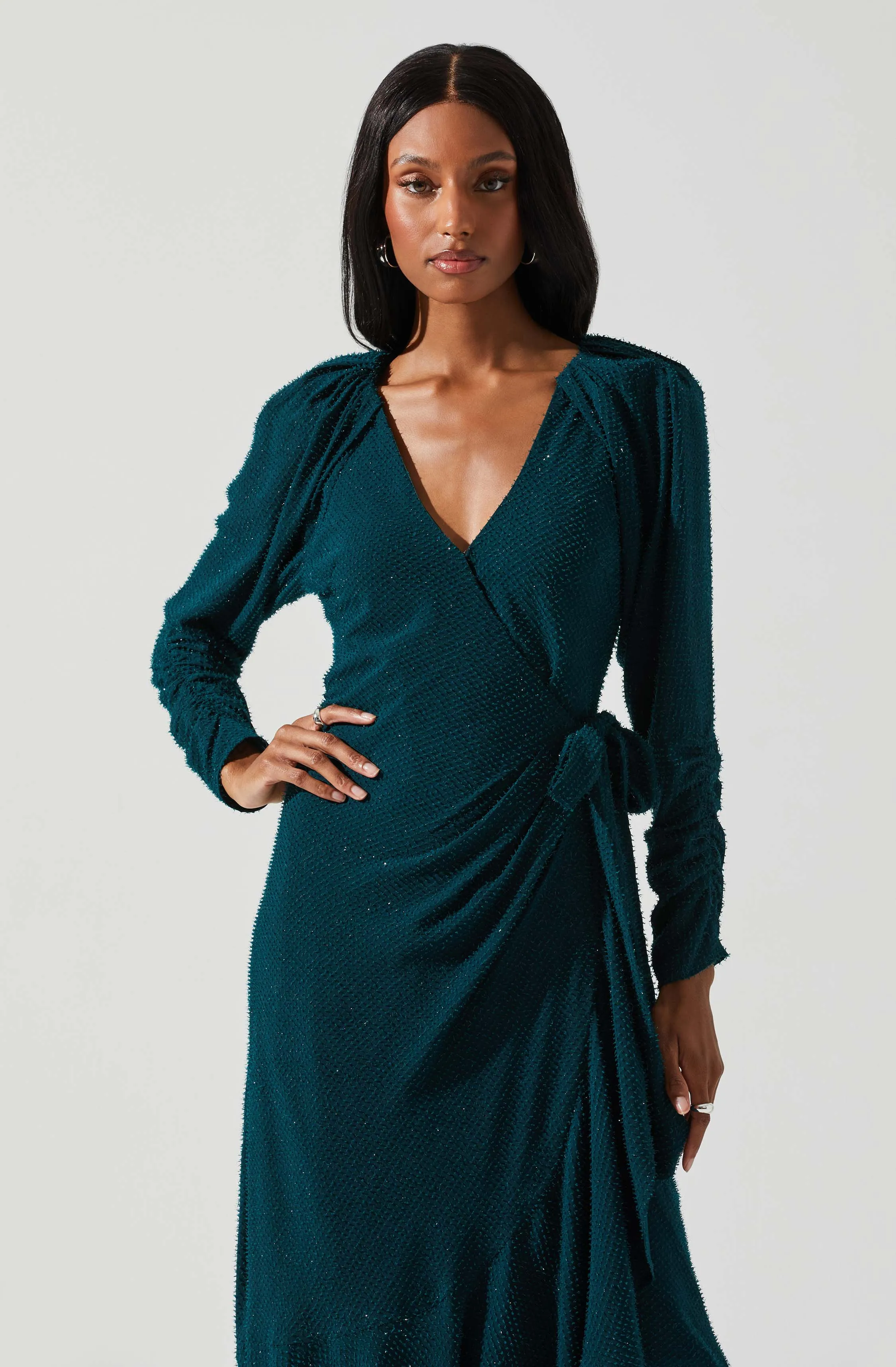 Zenaida Wrap Midi Dress sold by Astr product image thumbnail 2