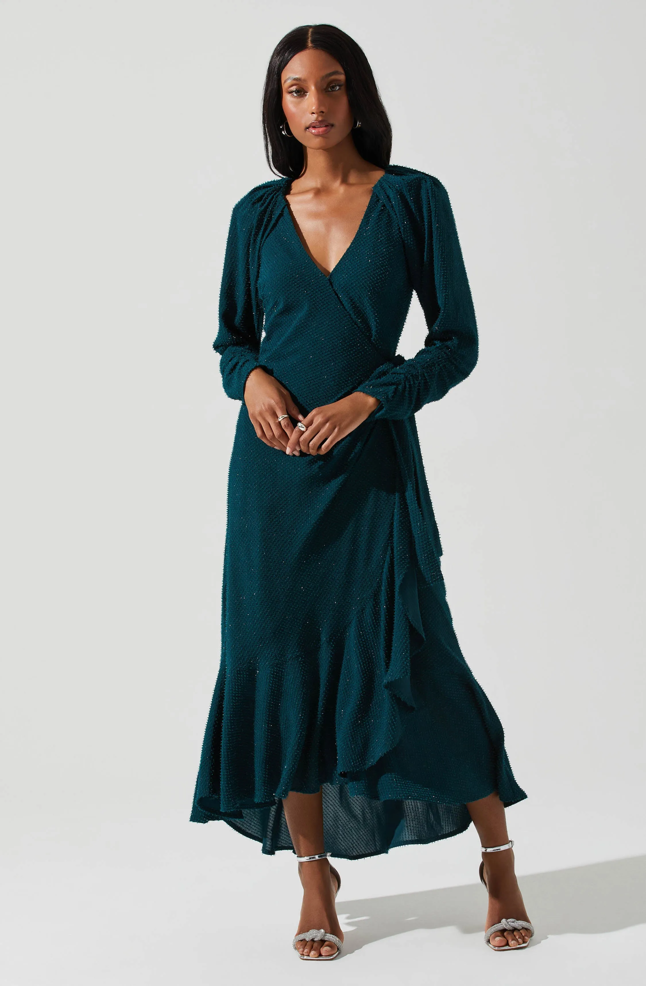 Zenaida Wrap Midi Dress sold by Astr product image thumbnail 3