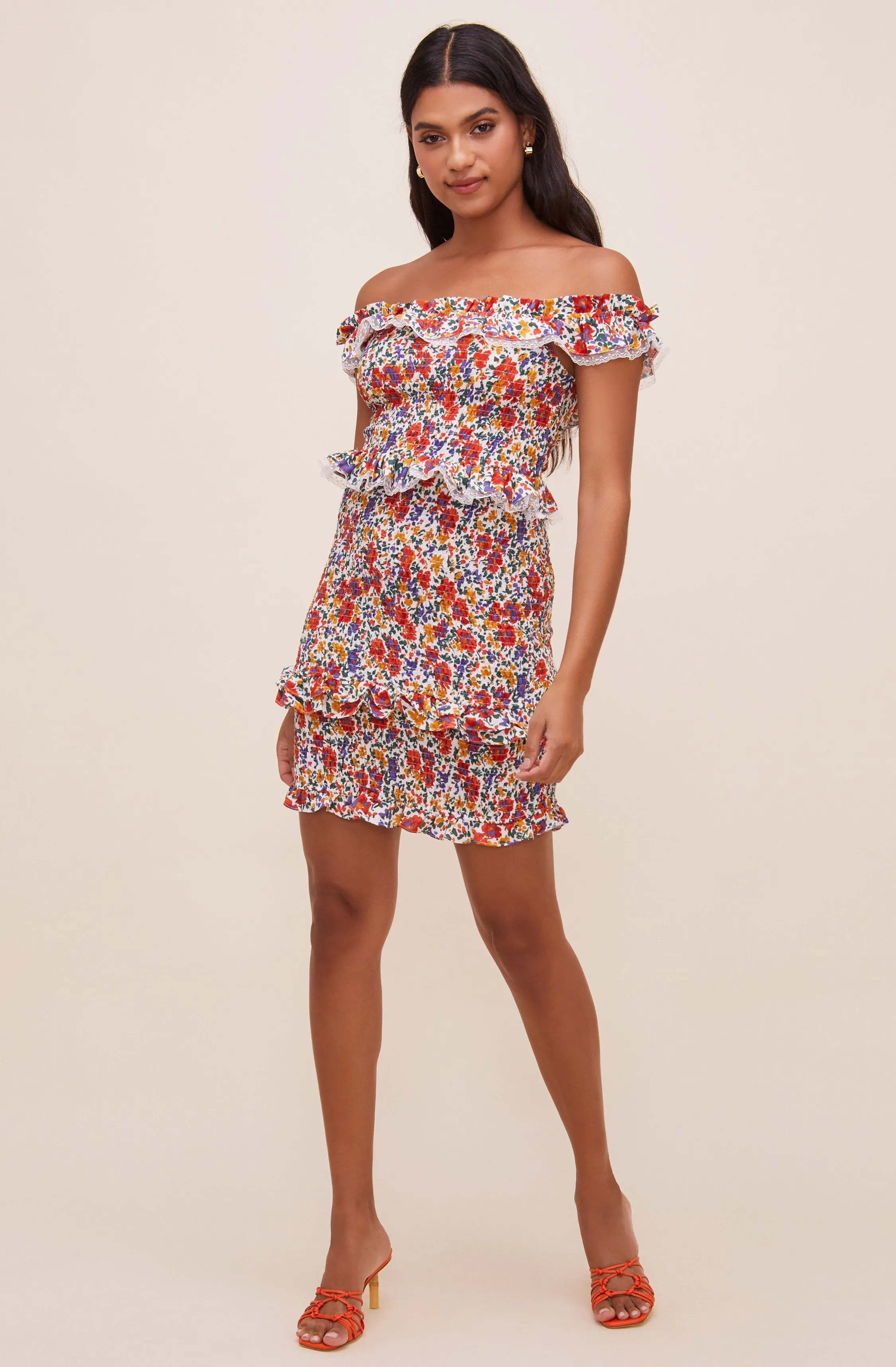 Isabel Off Shoulder Floral Dress sold by Astr product image thumbnail 3
