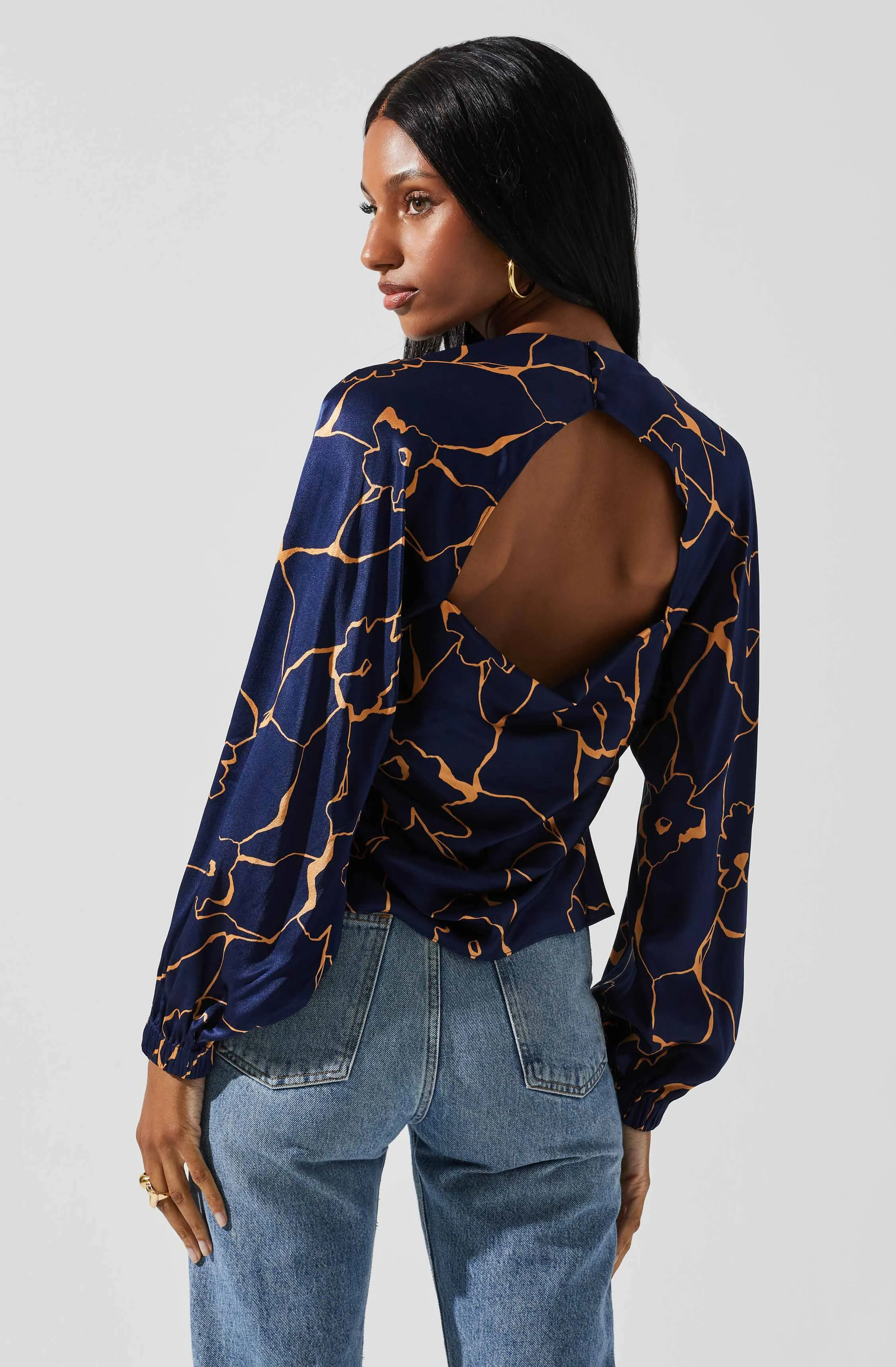Veronica Floral Cutout Top sold by Astr