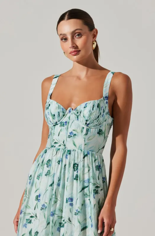 kelby corset midi dress Clothing : Midi Dresses : 'Kelly' White Corset Midi Sundress
