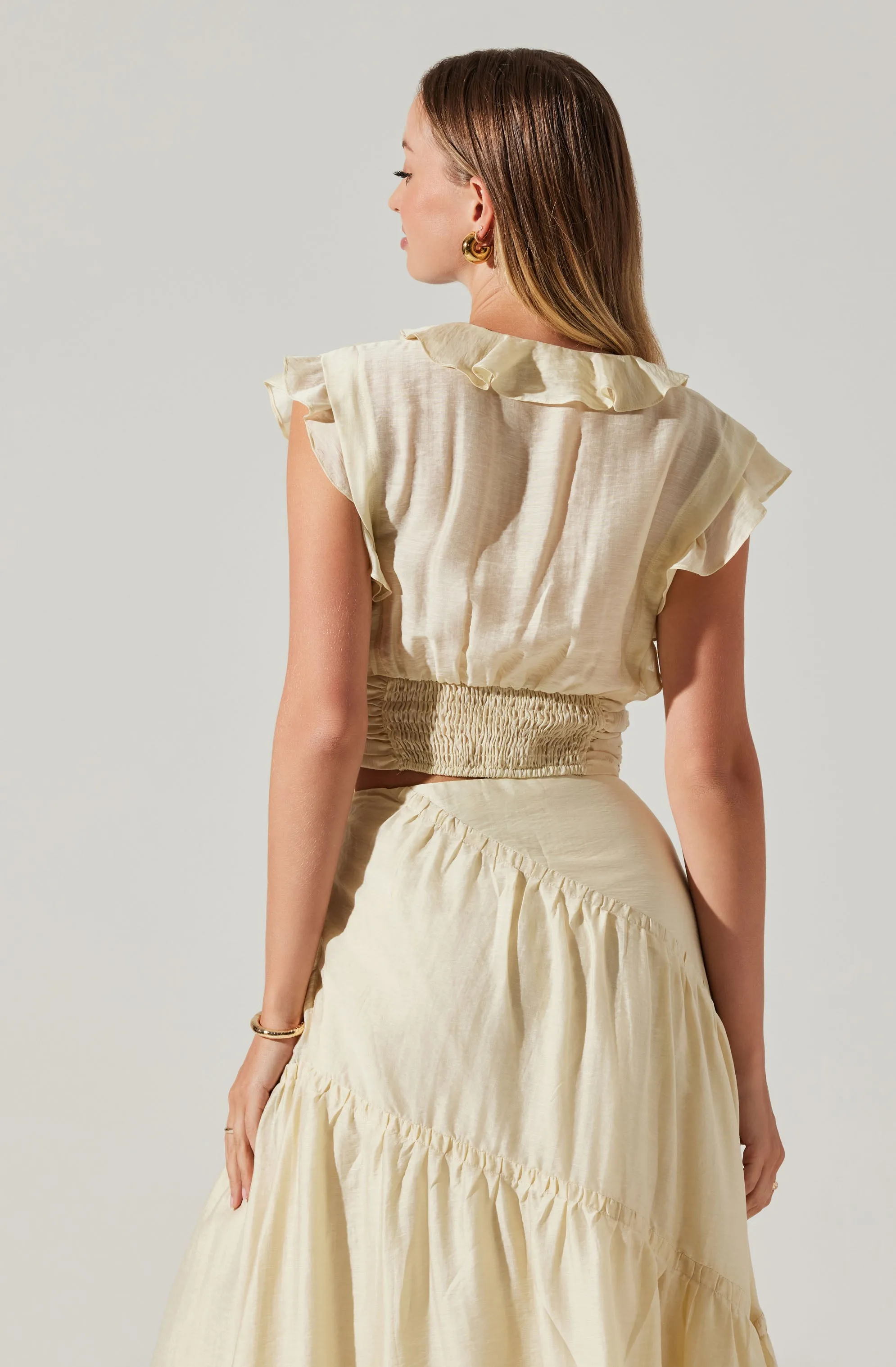 Zira Pleated Crop Top sold by Astr product image thumbnail 5