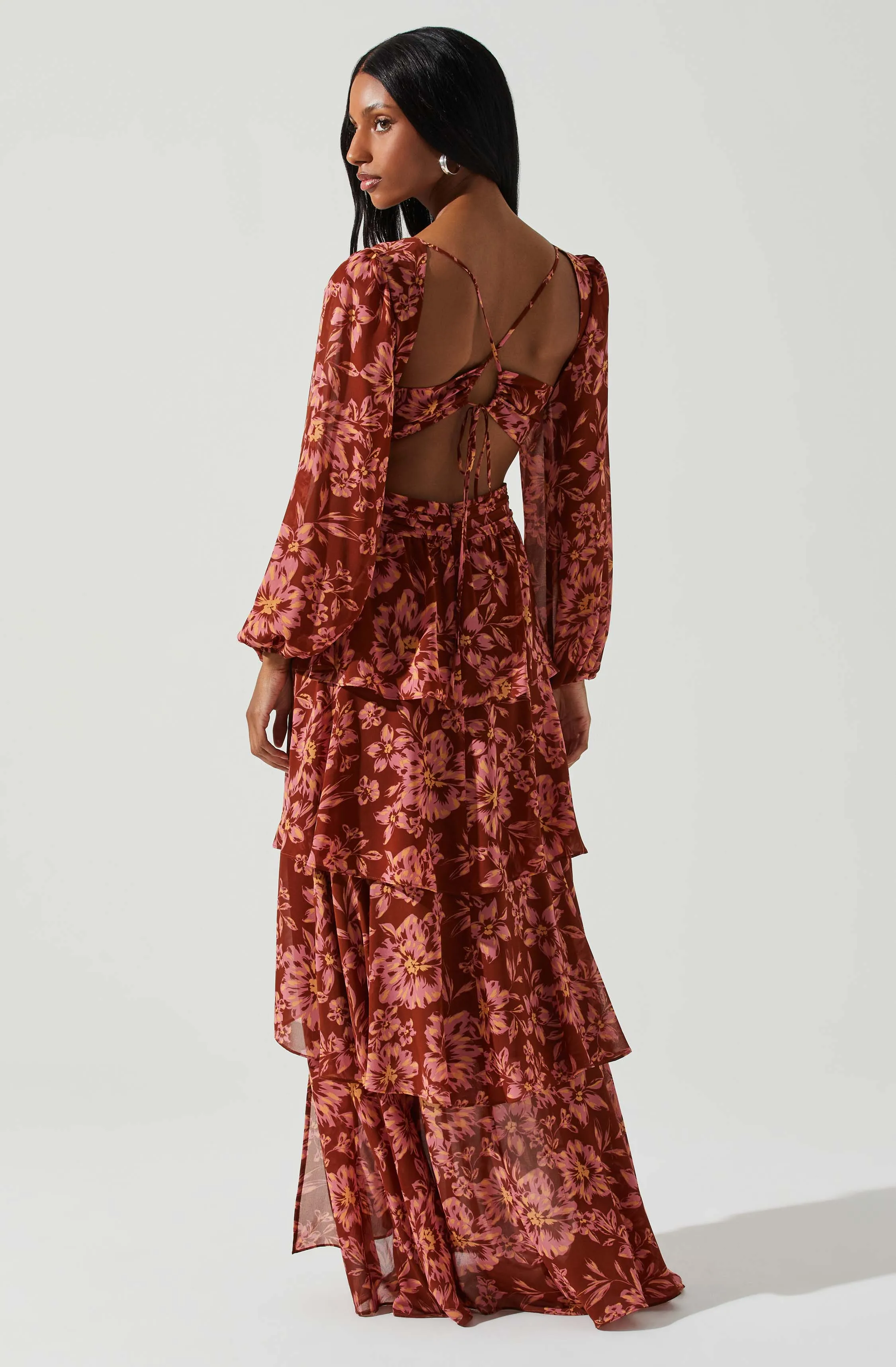 Anora Floral Tiered Maxi Dress sold by Astr product image thumbnail 5