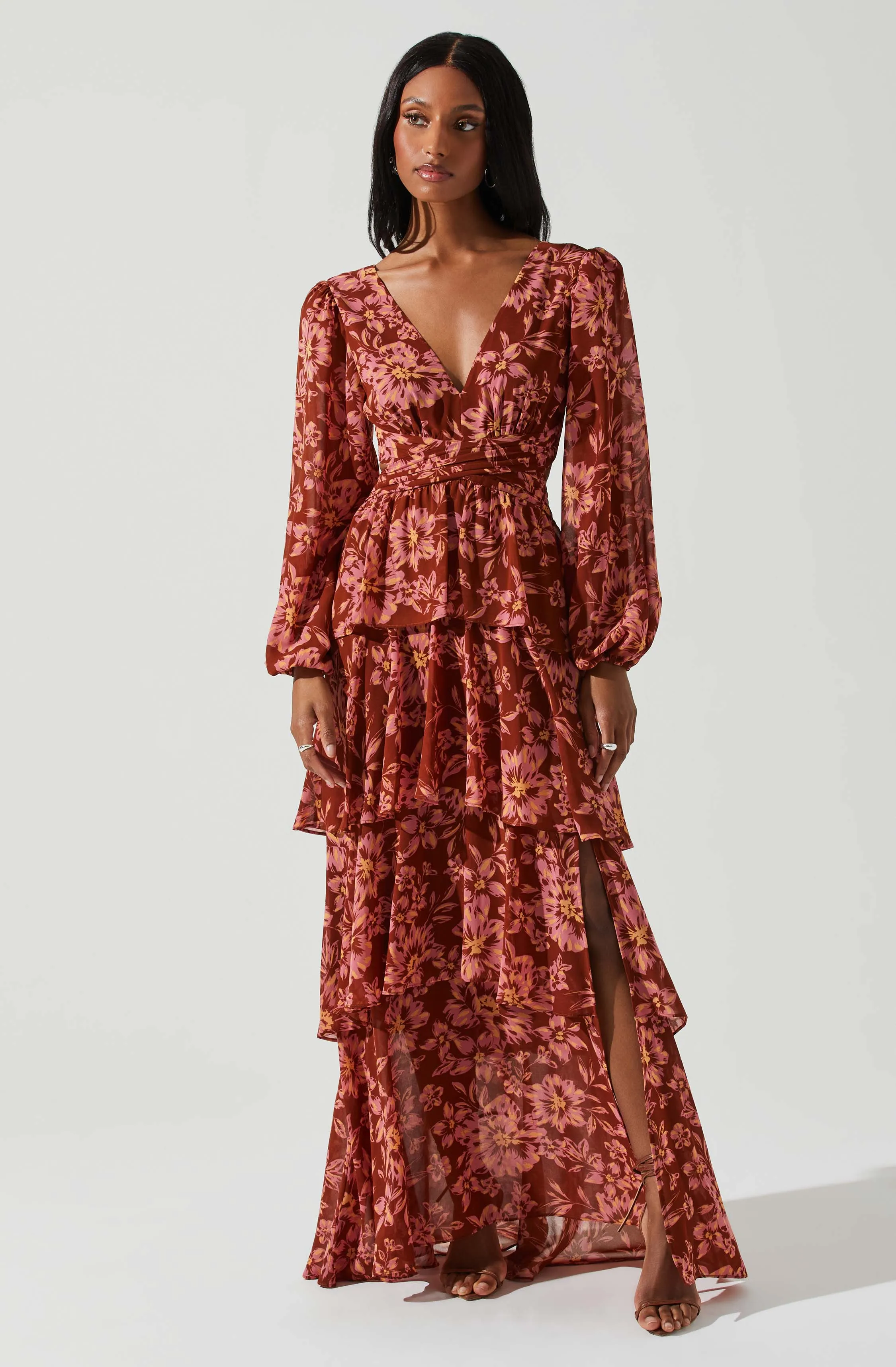 Anora Floral Tiered Maxi Dress sold by Astr product image thumbnail 3
