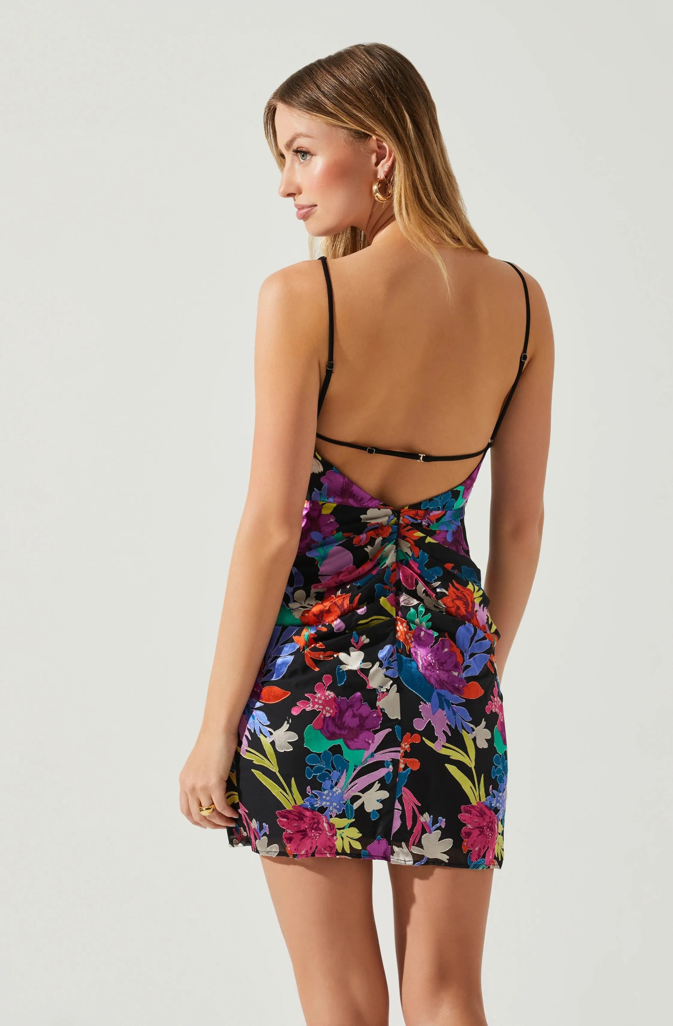 Alivia Floral Twist Front Mini Dress sold by Astr product image thumbnail 5