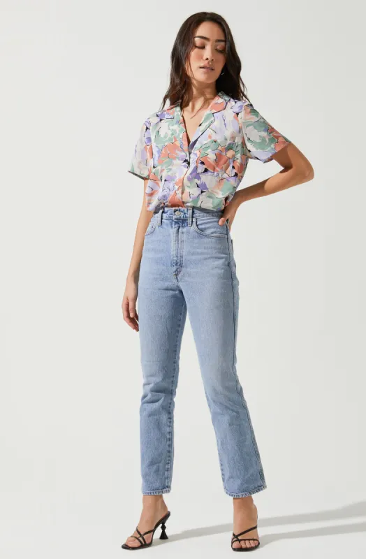Tourist Floral Button Down Top sold by Astr