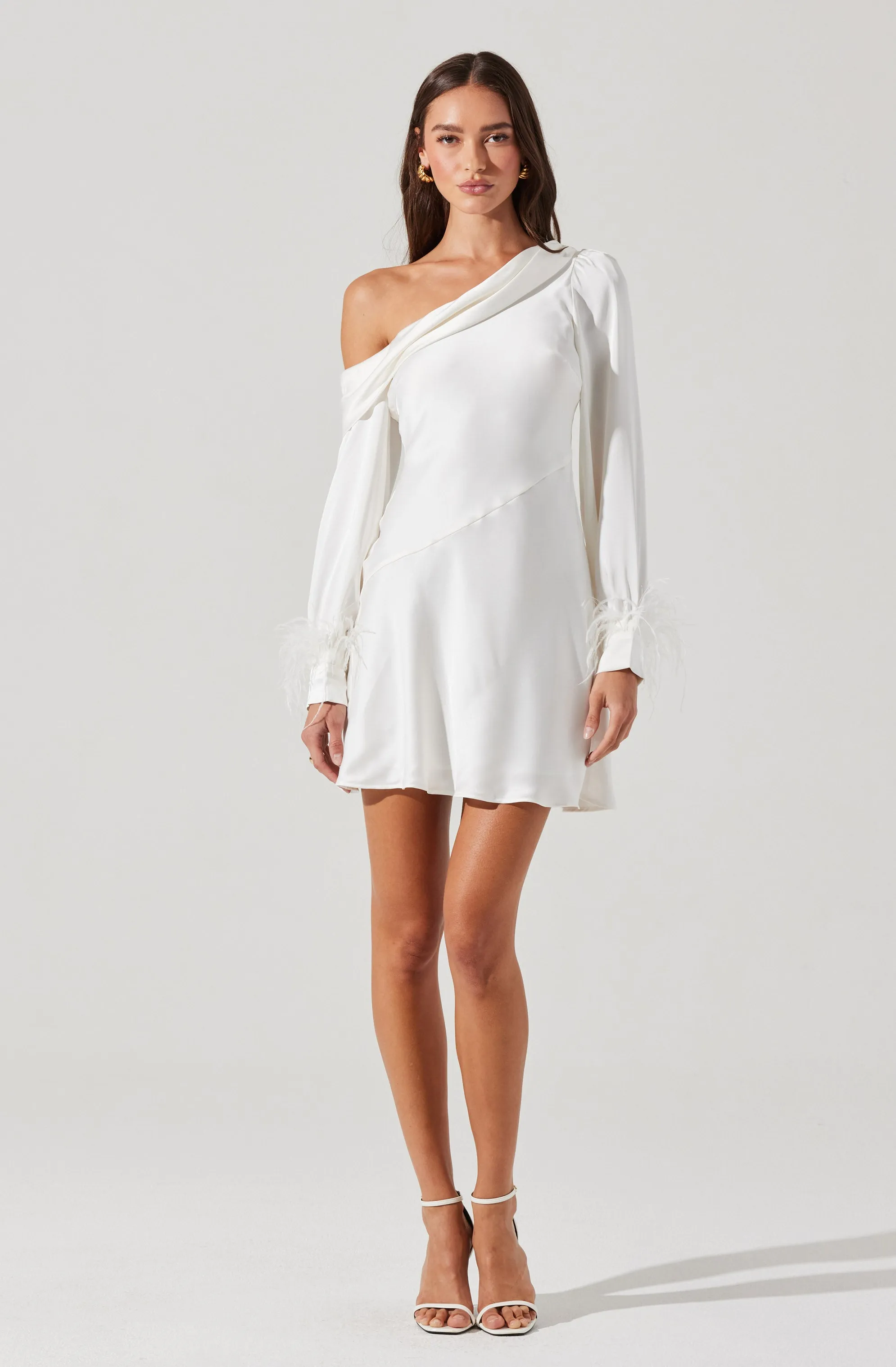Augusta Feather Trim Mini Dress sold by Astr product image thumbnail 4