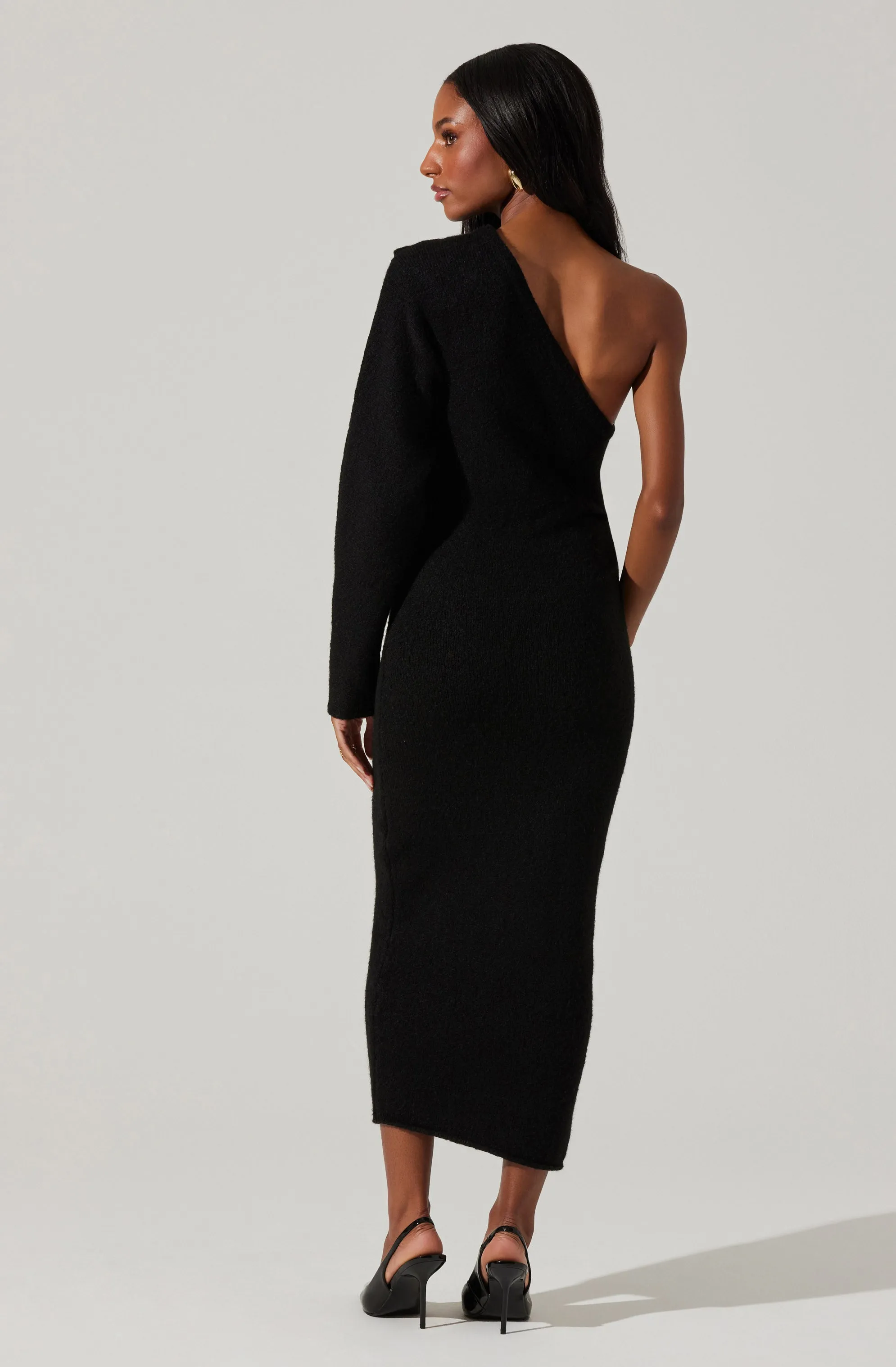 Finola One Shoulder Midi Sweater Dress sold by Astr product image thumbnail 4