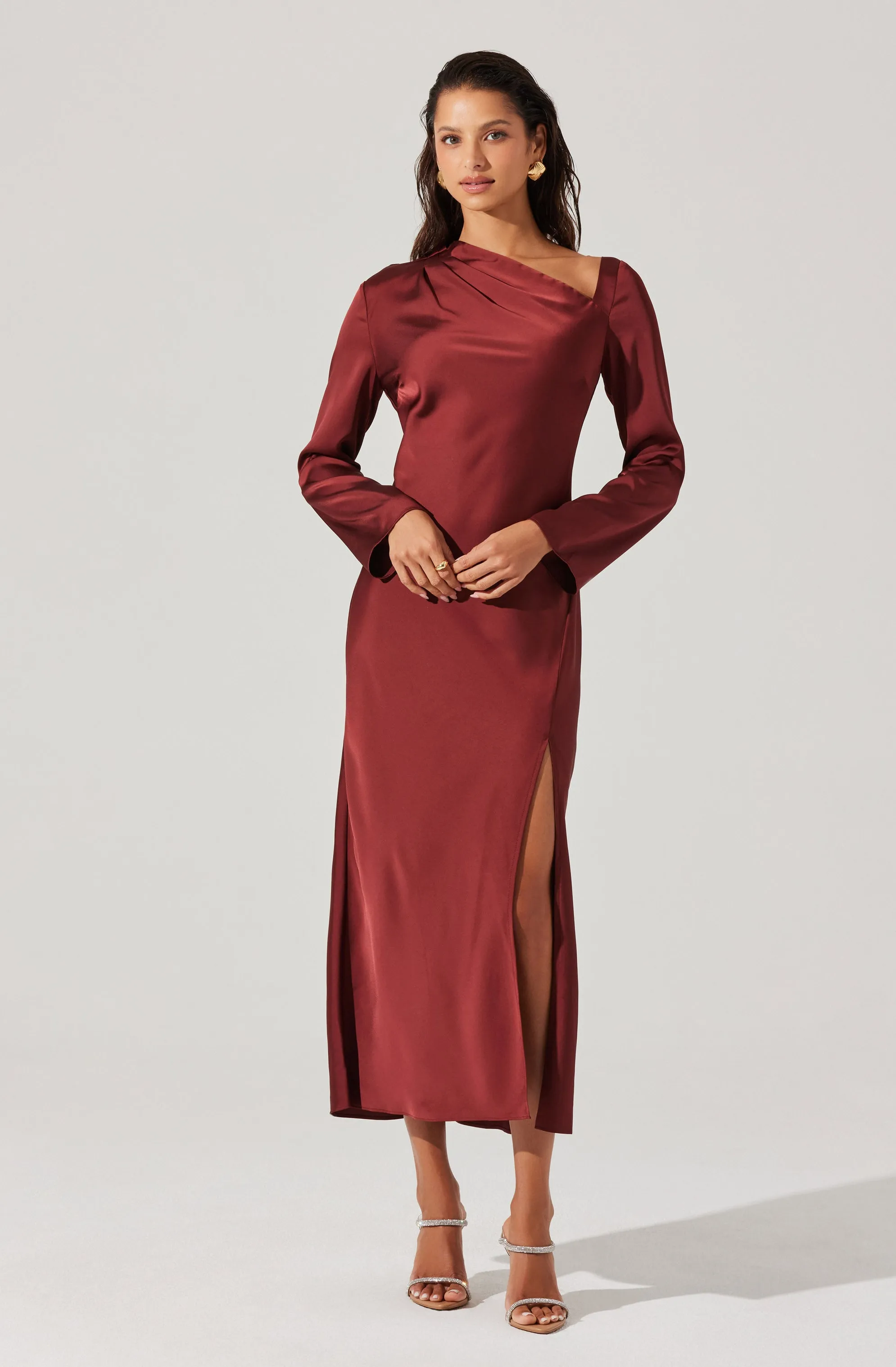 Catriona Satin Maxi Dress sold by Astr product image thumbnail 3