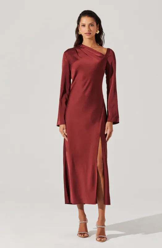 Catriona Satin Maxi Dress sold by Astr