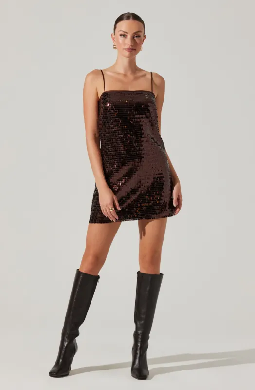 Porscha Sequin Mini Dress sold by Astr
