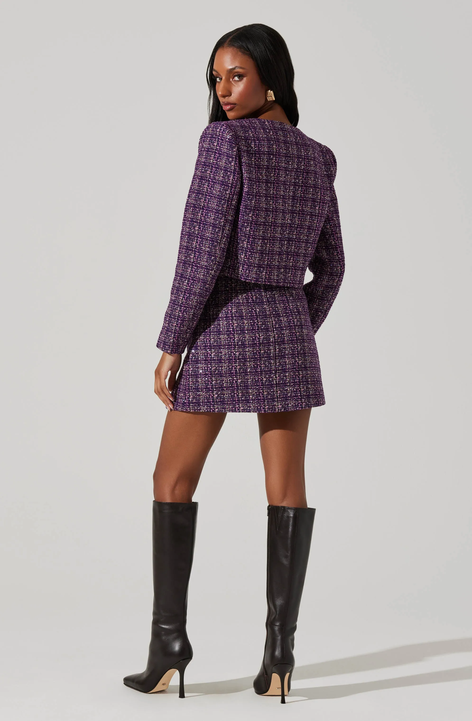 Covina Tweed Mini Skirt sold by Astr product image thumbnail 5