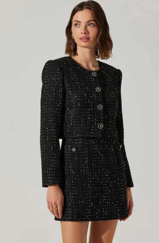 Milena Tweed Cropped Jacket sold by Astr