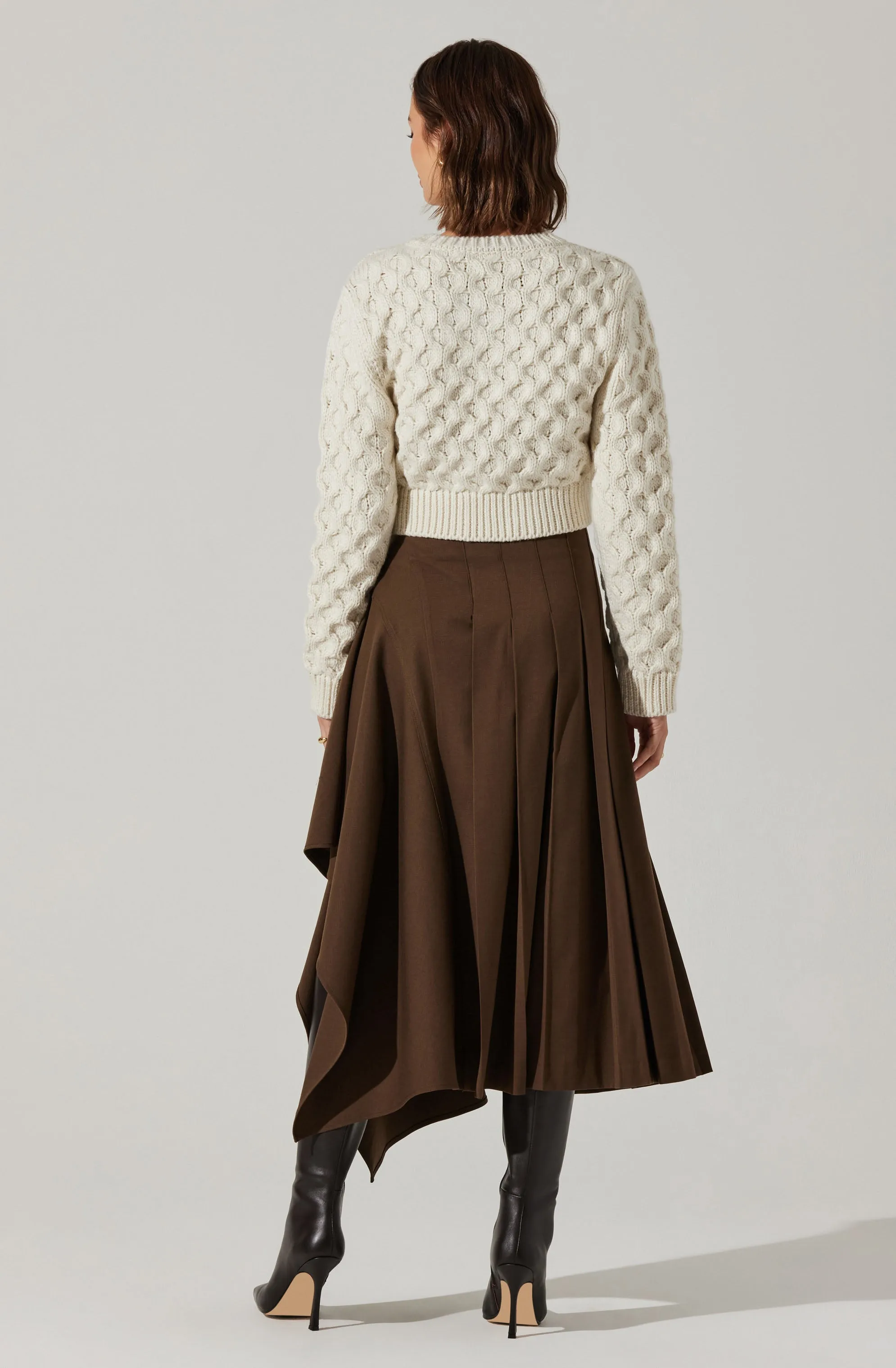 Caila Cable Knit Cropped Sweater sold by Astr product image thumbnail 4