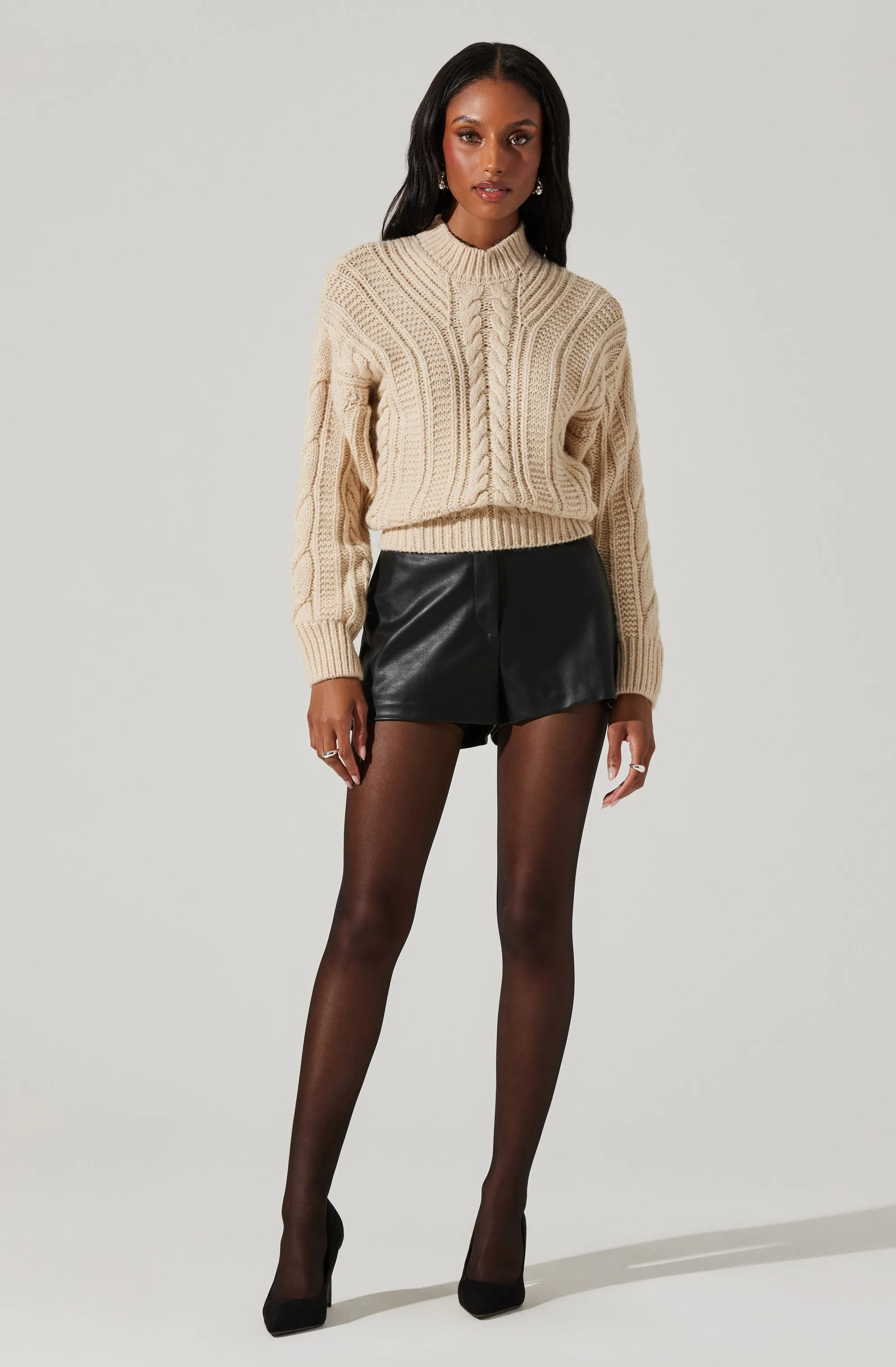 Laverne Cable Knit Tie-Back Sweater sold by Astr product image thumbnail 2