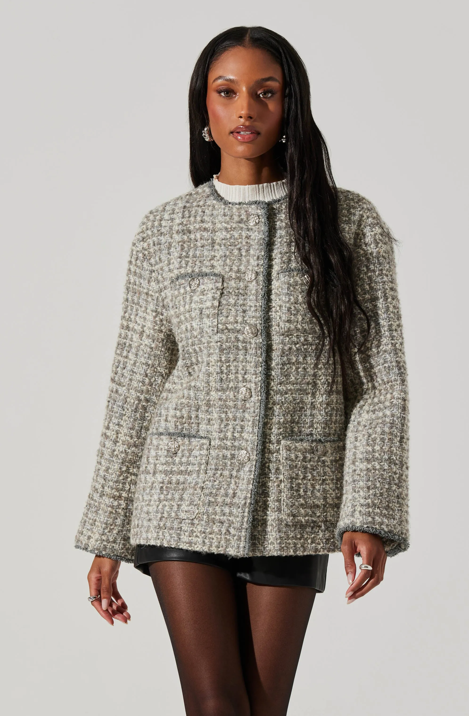 Perona Tweed Oversized Coat sold by Astr