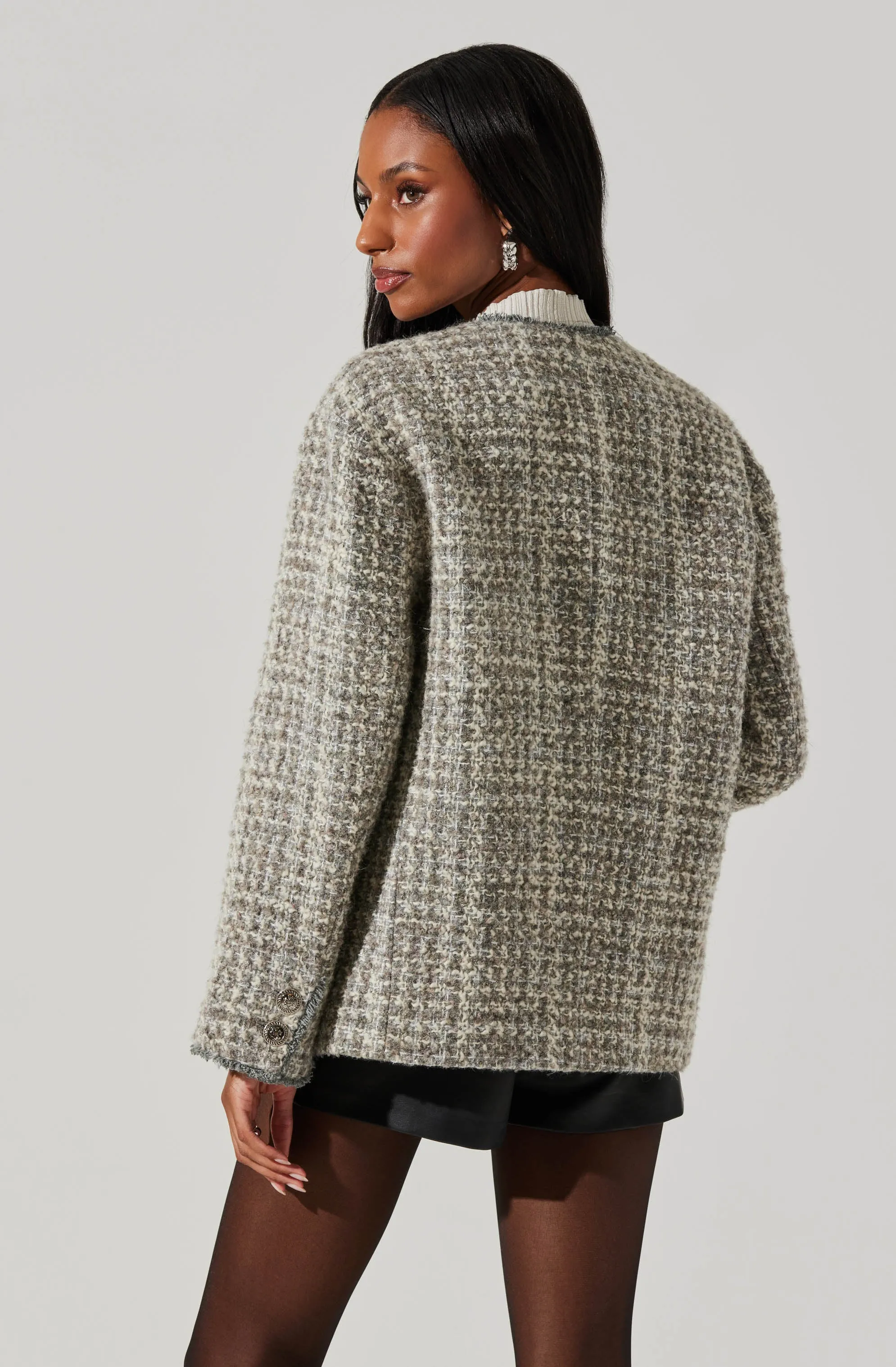 Perona Tweed Oversized Coat sold by Astr product image thumbnail 5
