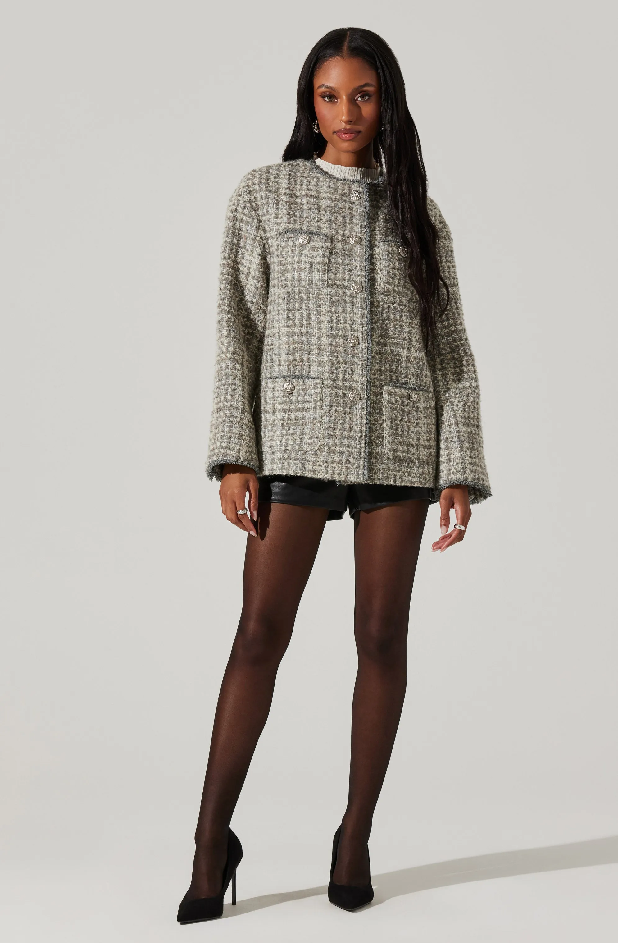 Perona Tweed Oversized Coat sold by Astr product image thumbnail 2
