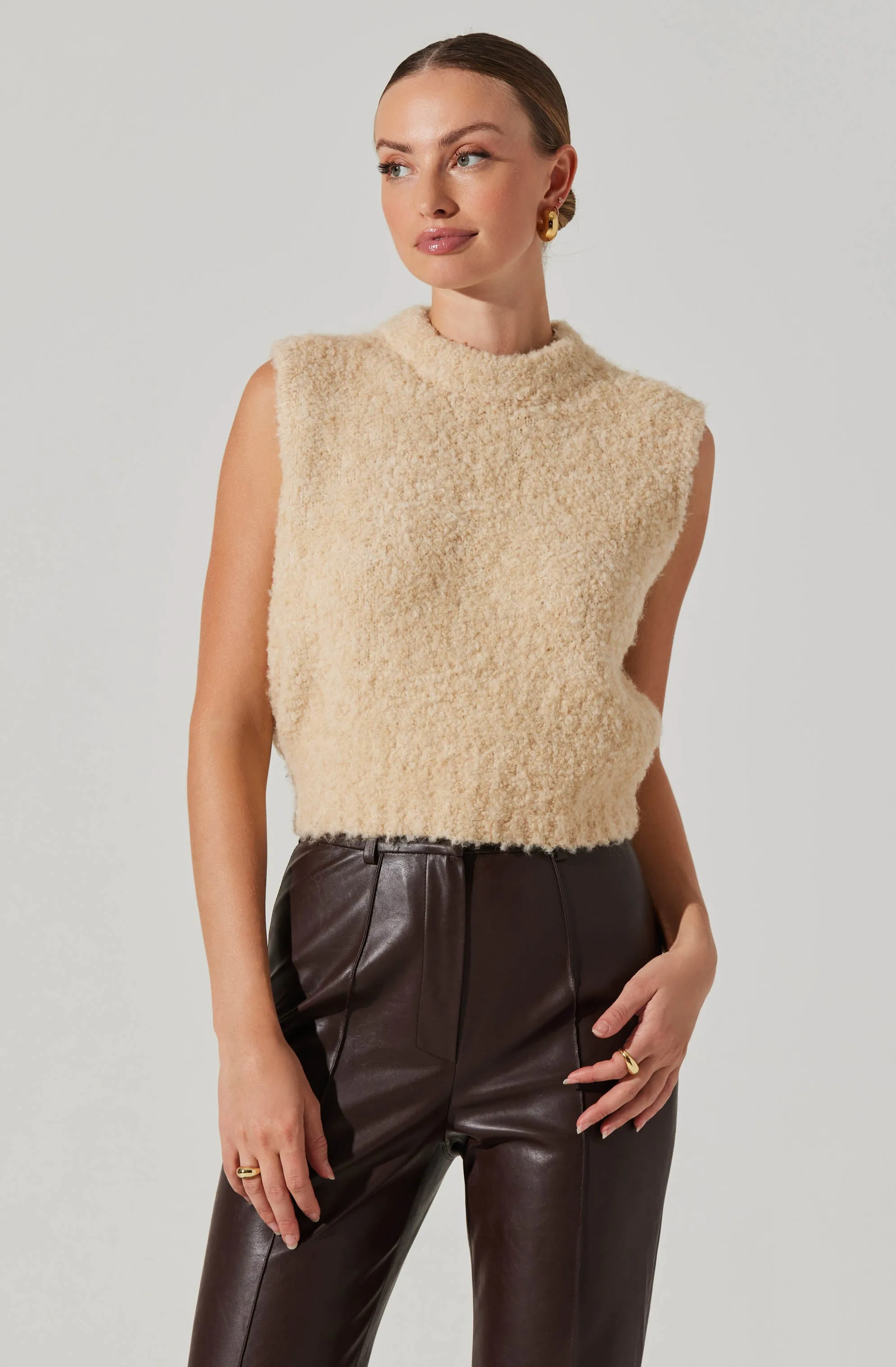 Edlyn Boucle Mock Neck Sweater sold by Astr product image thumbnail 3