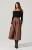 Foldover Ribbed Off Shoulder Sweater sold by Astr