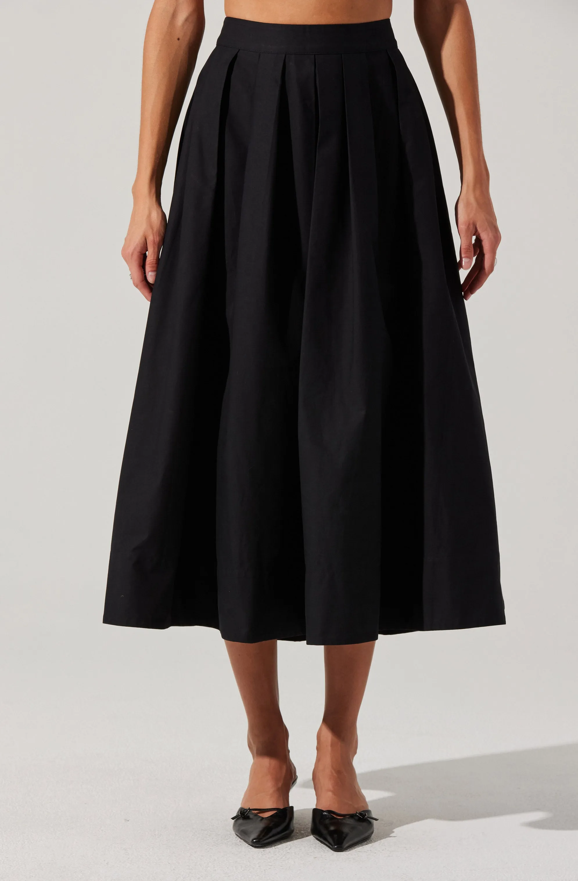 Full Flared Poplin Midi Skirt sold by Astr product image thumbnail 2