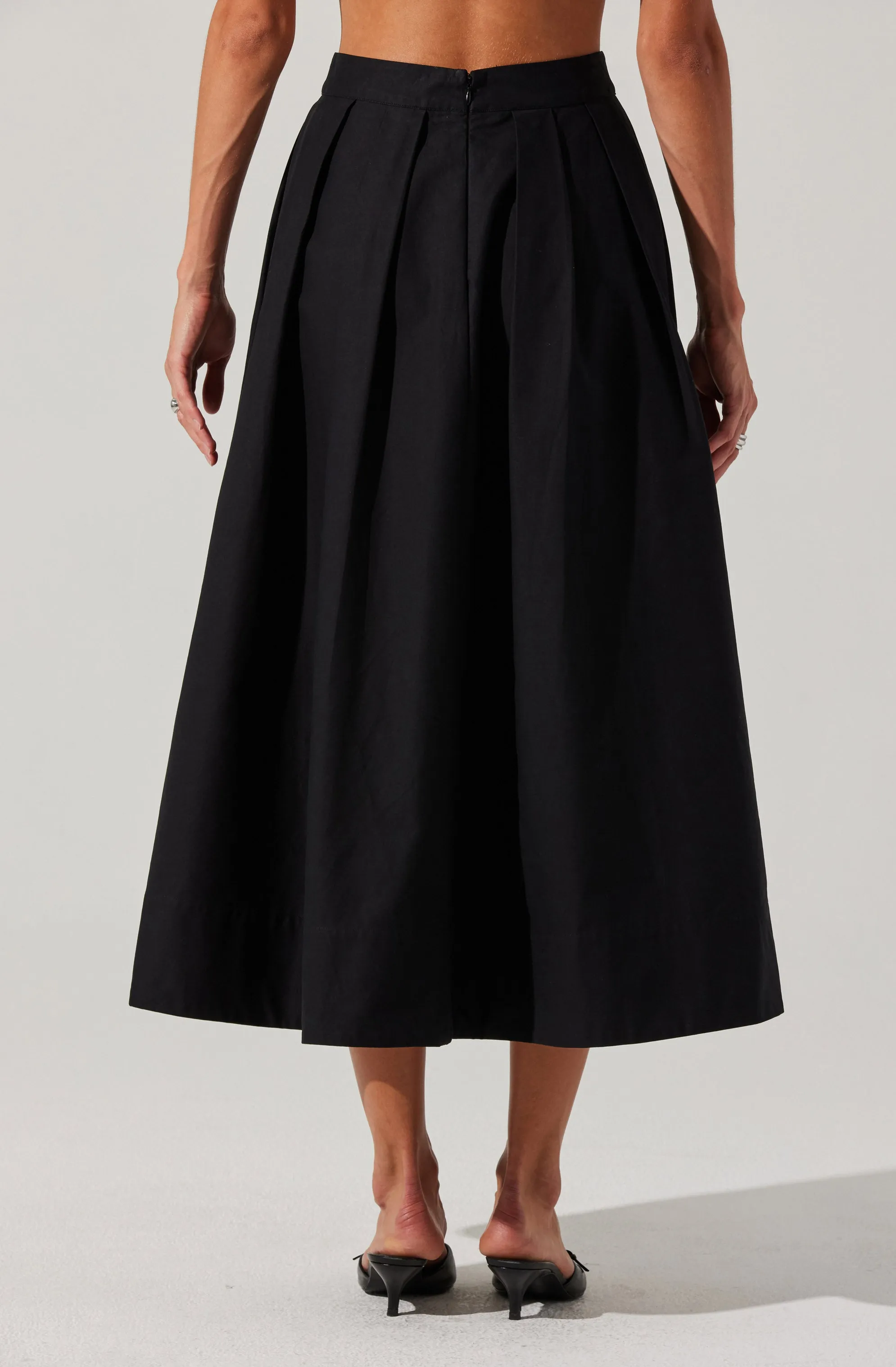 Full Flared Poplin Midi Skirt sold by Astr product image thumbnail 4