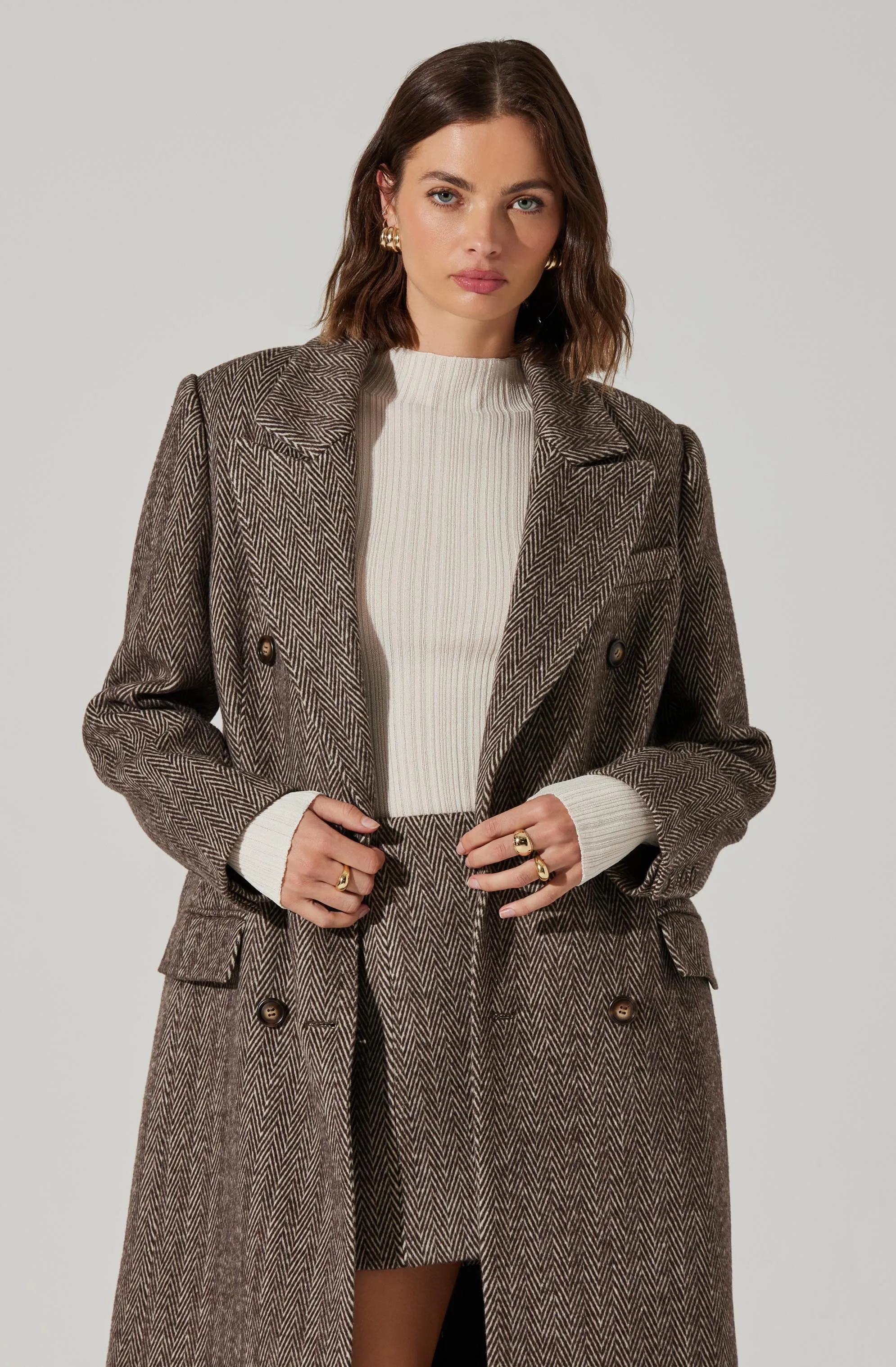 Morana Herringbone Coat sold by Astr product image thumbnail 2