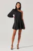 Satin Scarf Mini Skater Dress sold by Astr