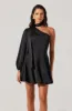 Satin Scarf Mini Skater Dress sold by Astr