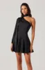 Satin Scarf Mini Skater Dress sold by Astr