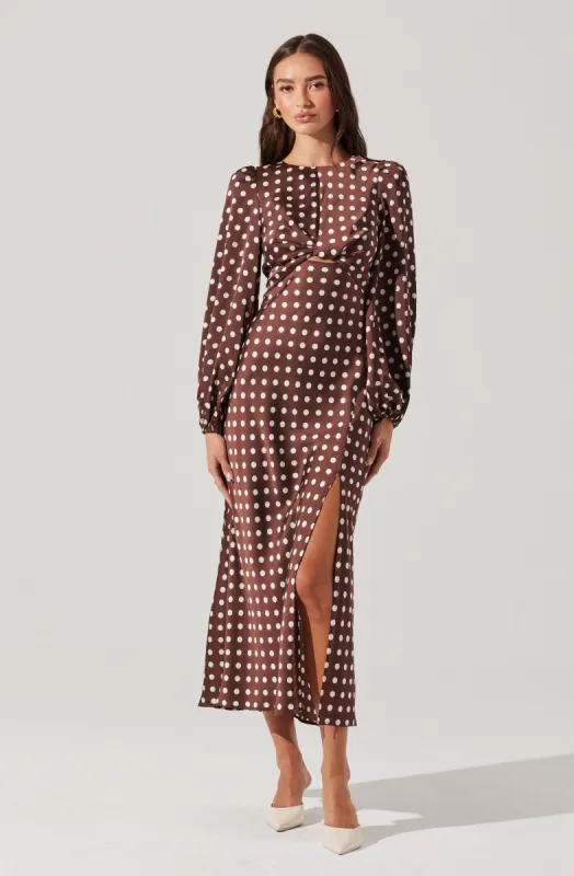 Suzy Polka Dot Midi Dress sold by Astr