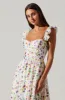 Wedelia Floral Bustier Midi Dress sold by Astr