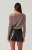 Faux Wrap Leather Skort sold by Astr
