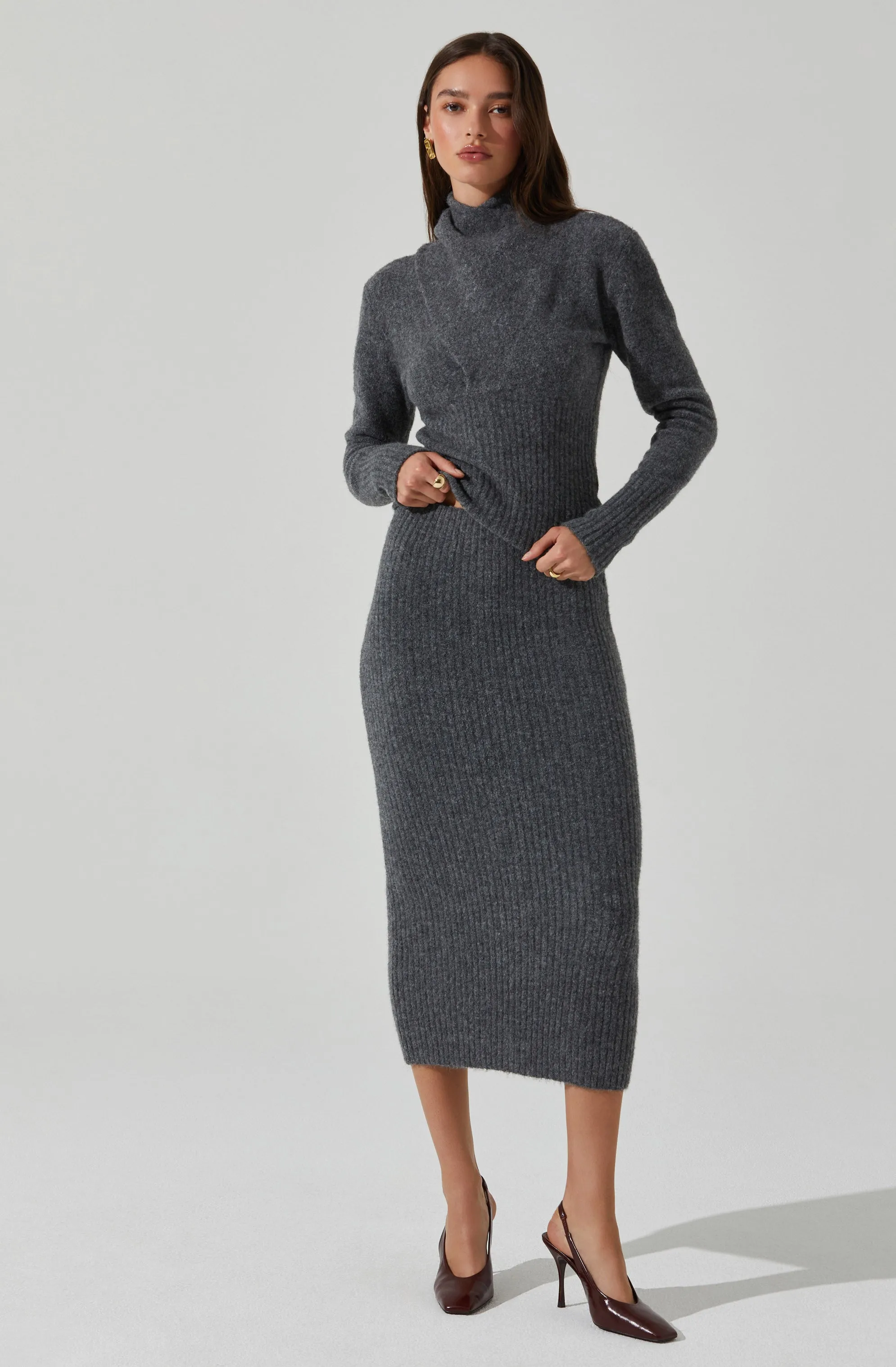 Neve Ribbed Sweater Midi Skirt sold by Astr