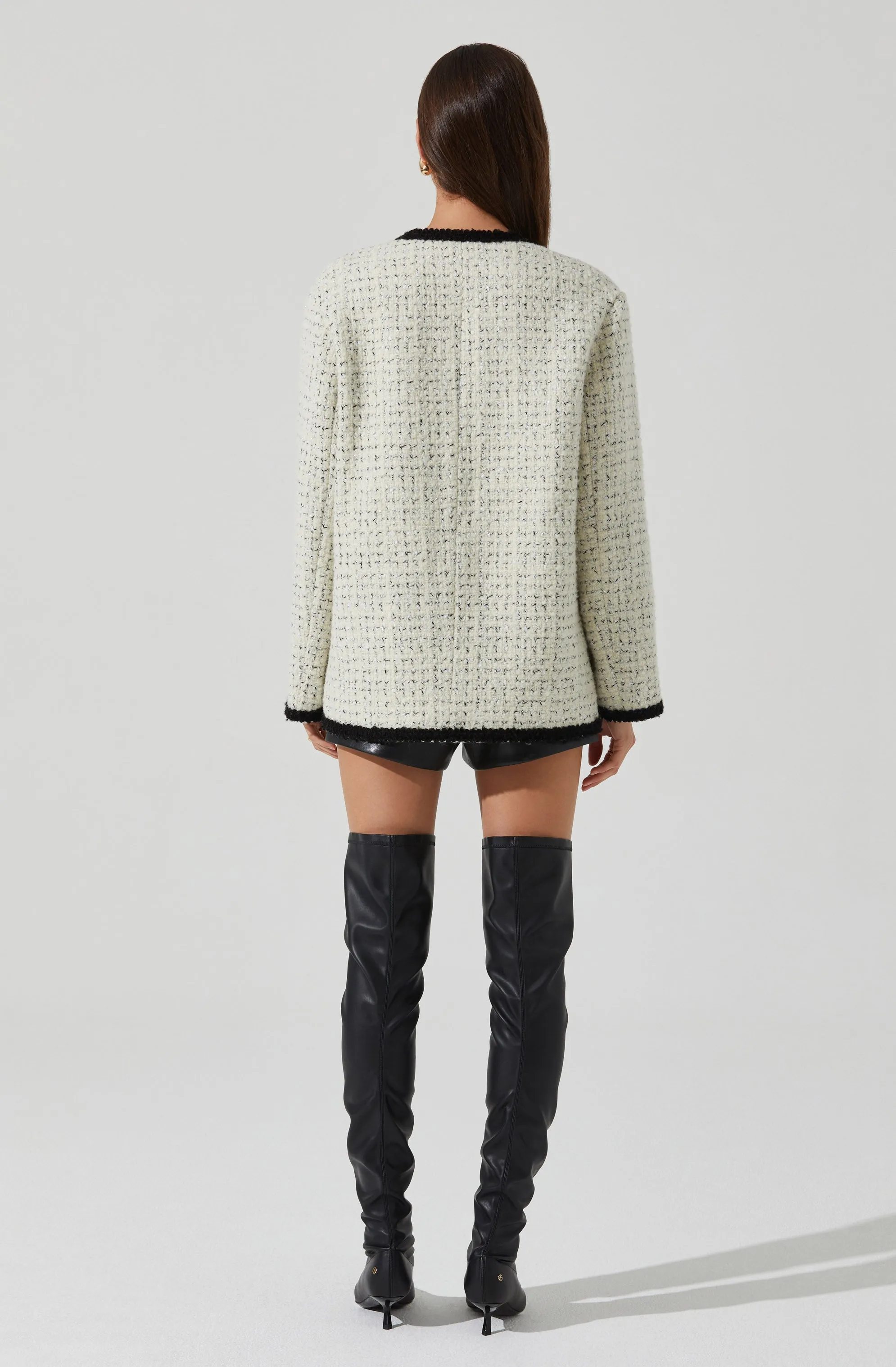 Editha Contrast Tweed Coat sold by Astr product image thumbnail 4