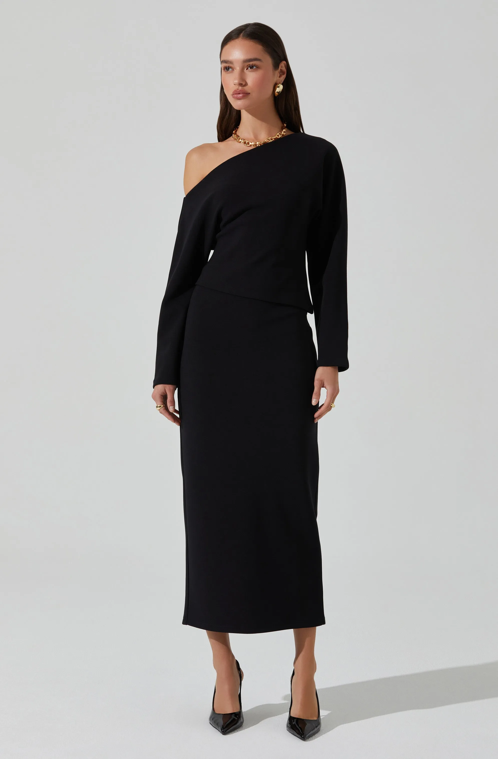 Kana Off Shoulder Asymmetric Top sold by Astr product image thumbnail 5