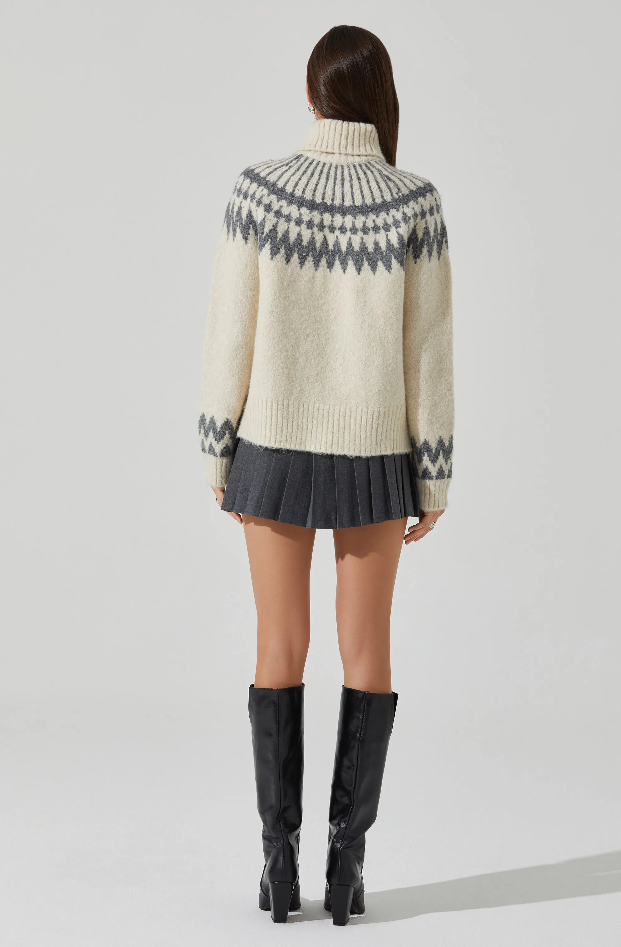 Leka Fair Isle Turtleneck Sweater sold by Astr product image thumbnail 4