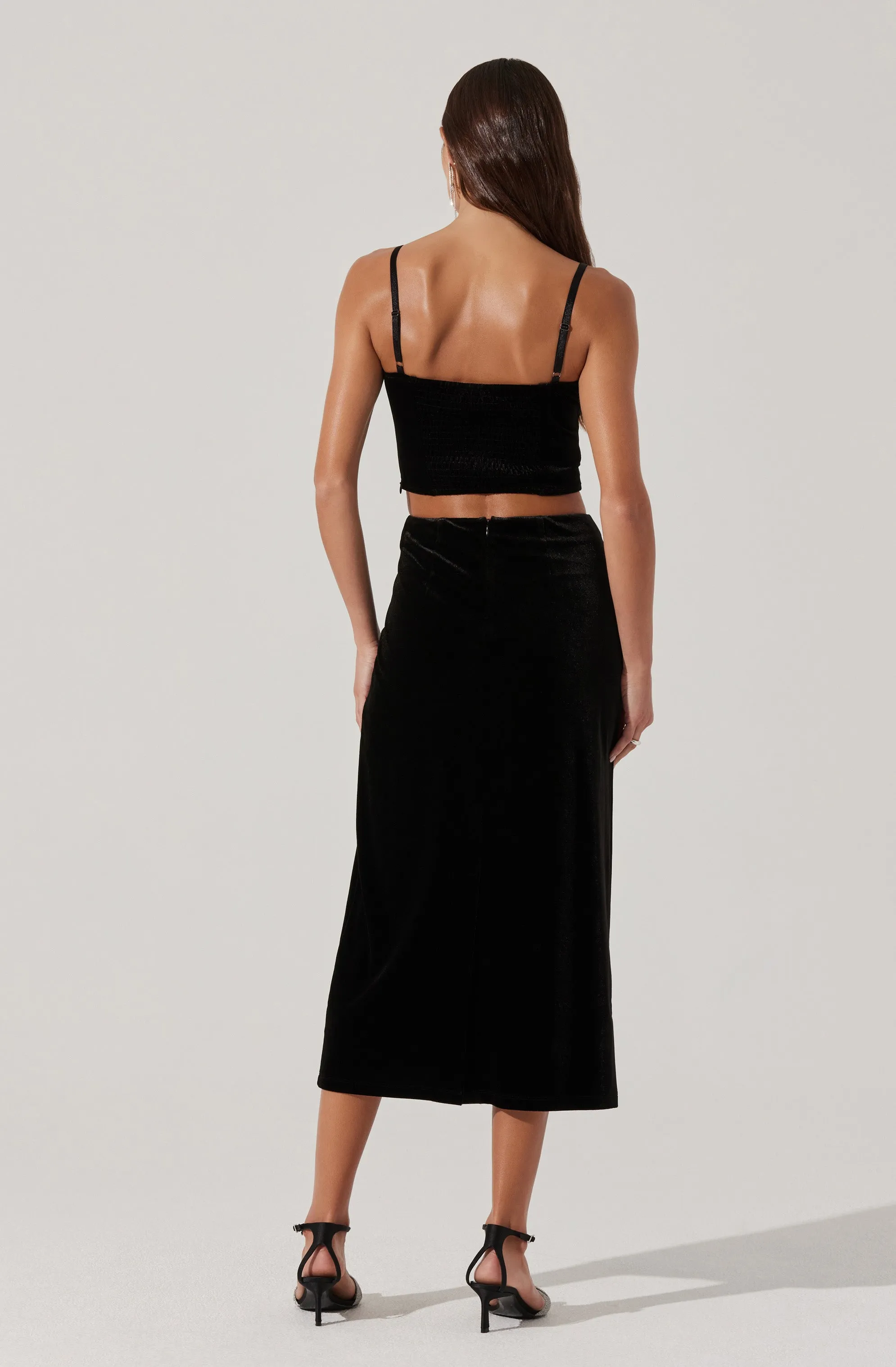 Velvet Midi A-Line Skirt sold by Astr product image thumbnail 5