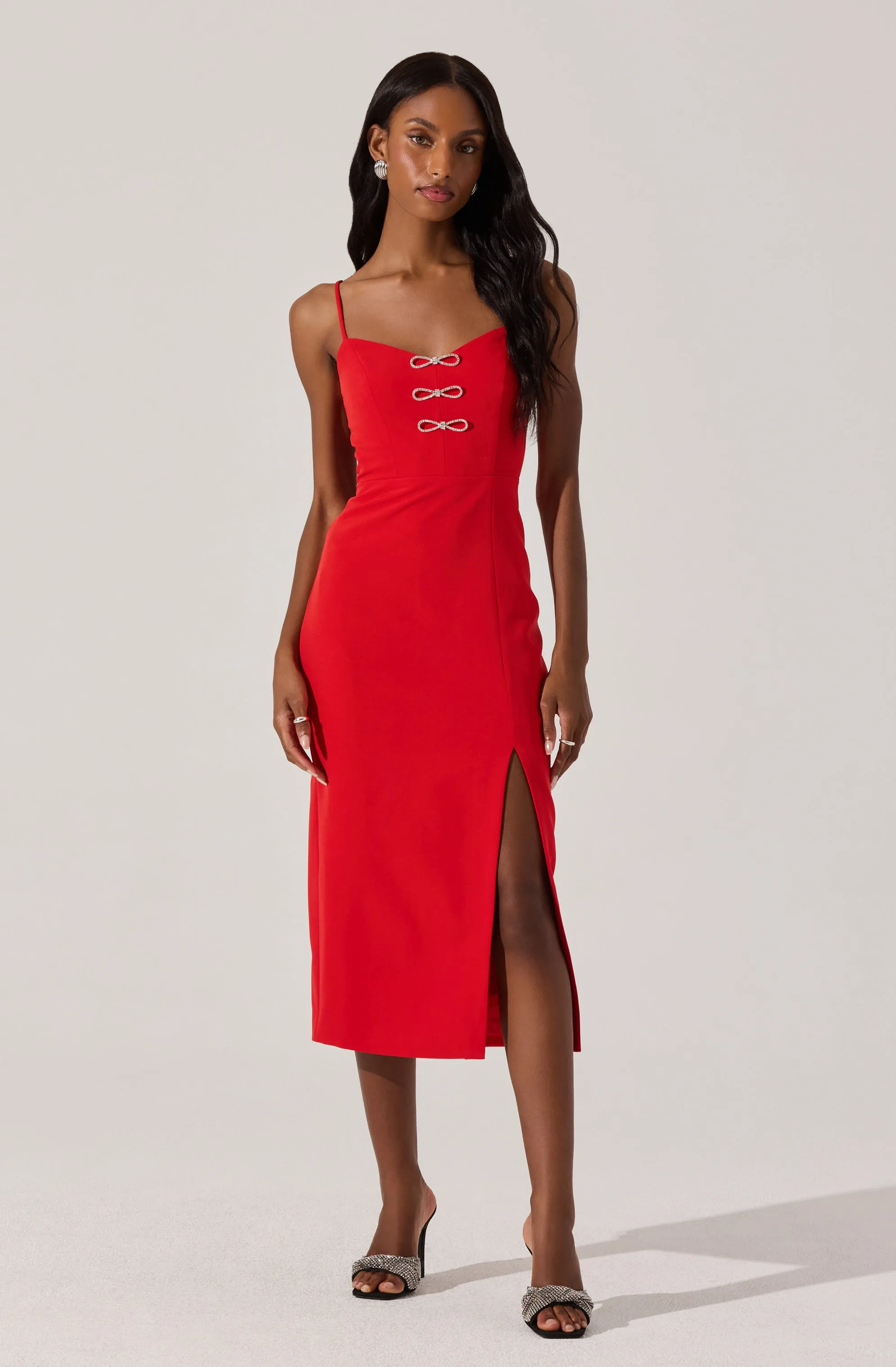 Embellished Bow Detail Midi Dress sold by Astr