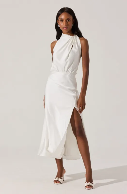 Jelyn Satin Midi Dress sold by Astr