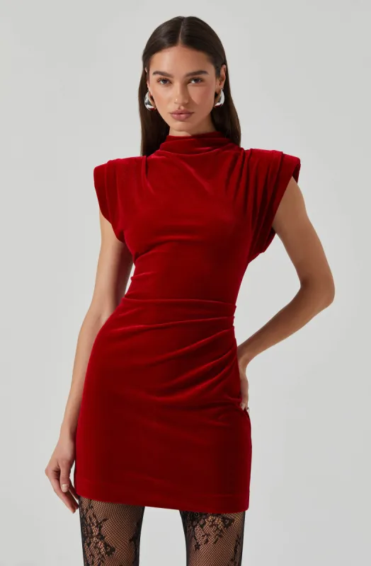 Ila Velvet Mini Dress made by Astr
