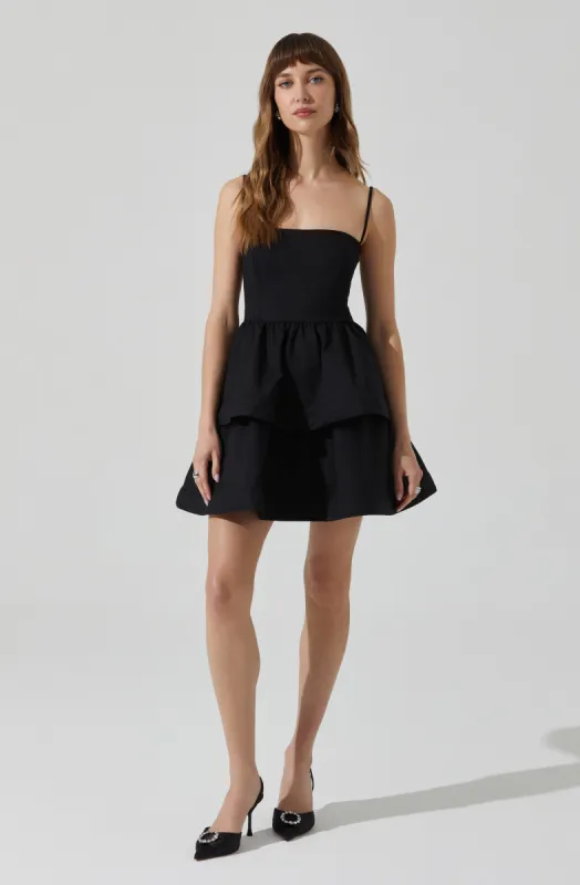 Leola Tiered Skater Mini Dress sold by Astr