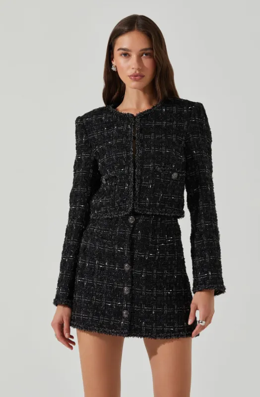 Milena Boxy Tweed Jacket sold by Astr