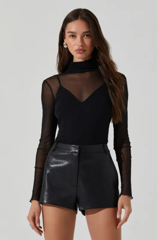 Olia Mesh Layered Bodysuit sold by Astr