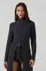 Estilo Mock Neck Slit Sweater sold by Astr