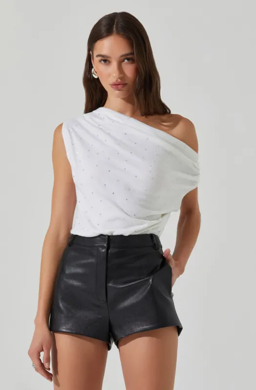 Devin Embellished Off Shoulder Sweater sold by Astr