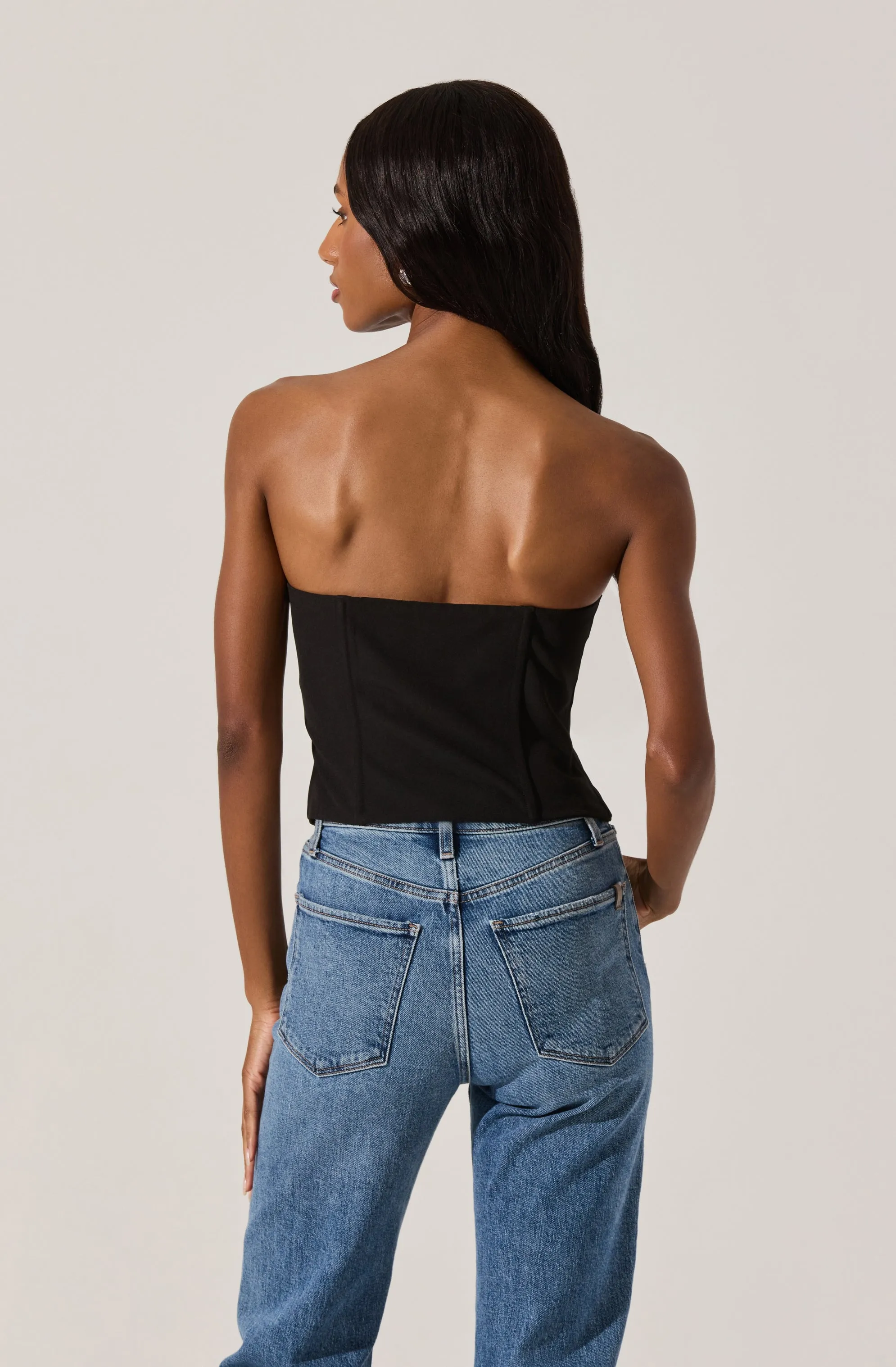 Strapless Bow Bustier Top sold by Astr product image thumbnail 4